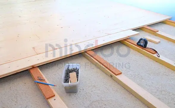 Installing wooden flooring on a cement floor